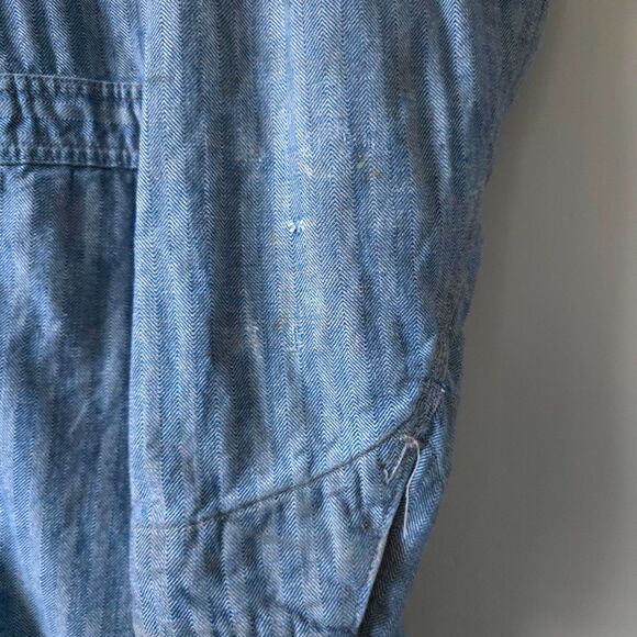 Vintage Big Mac Men's Blue Striped Denim Jacket - Picture 13 of 15